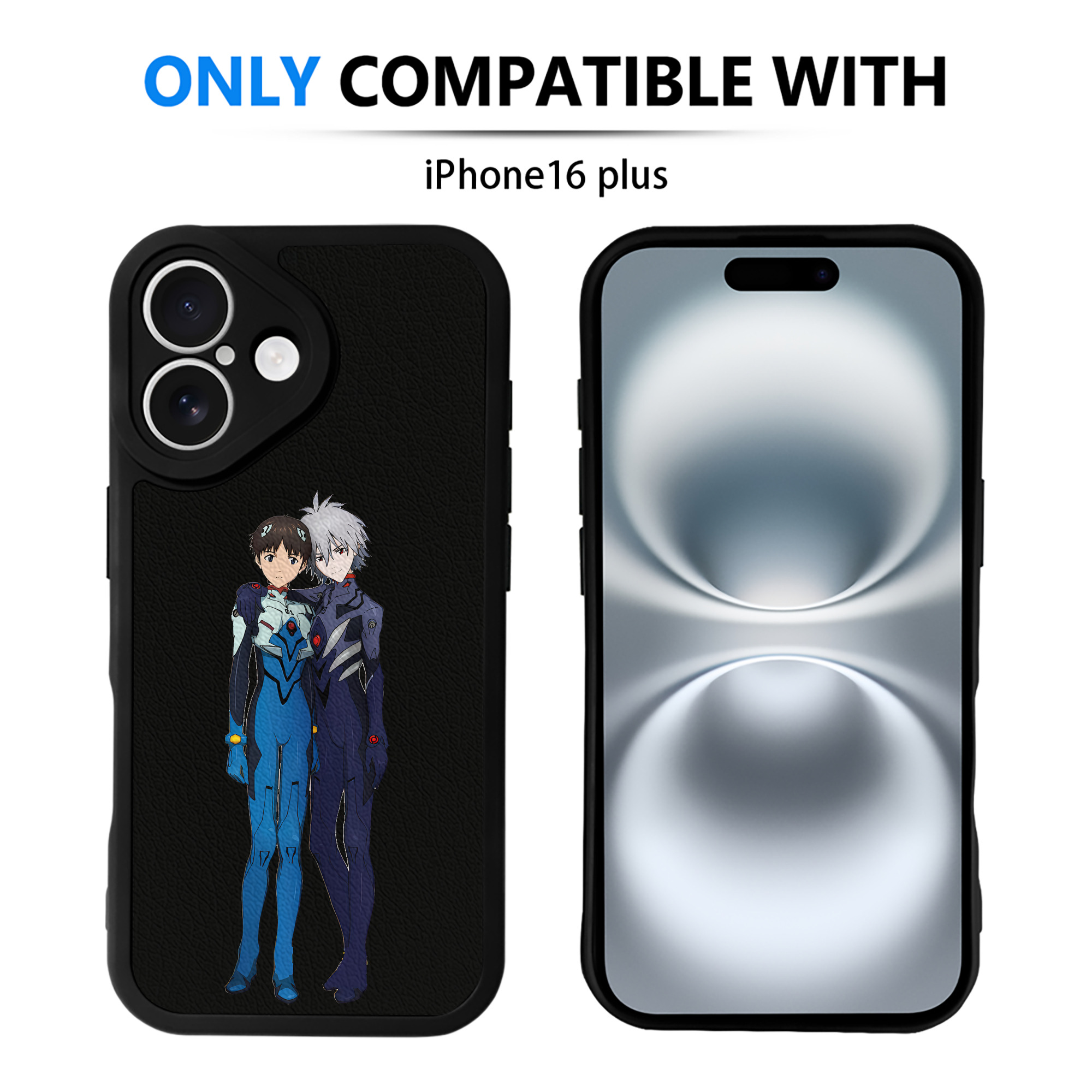 （画像用） EVA 新世紀エヴァンゲリオン 【iPhone 16シリーズ対応】シリコンスマホケース（レザー調） 材質：シリコン